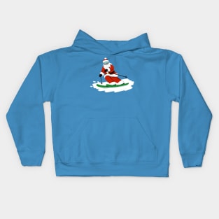 Skiing Santa Kids Hoodie